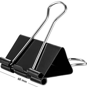 60MM Black Binder Clip